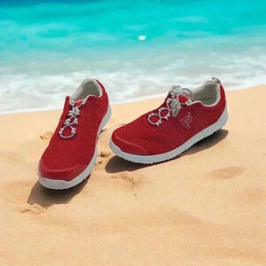 Propet Travel Walker 2 ladies travel sneaker sz 8.5 M Red